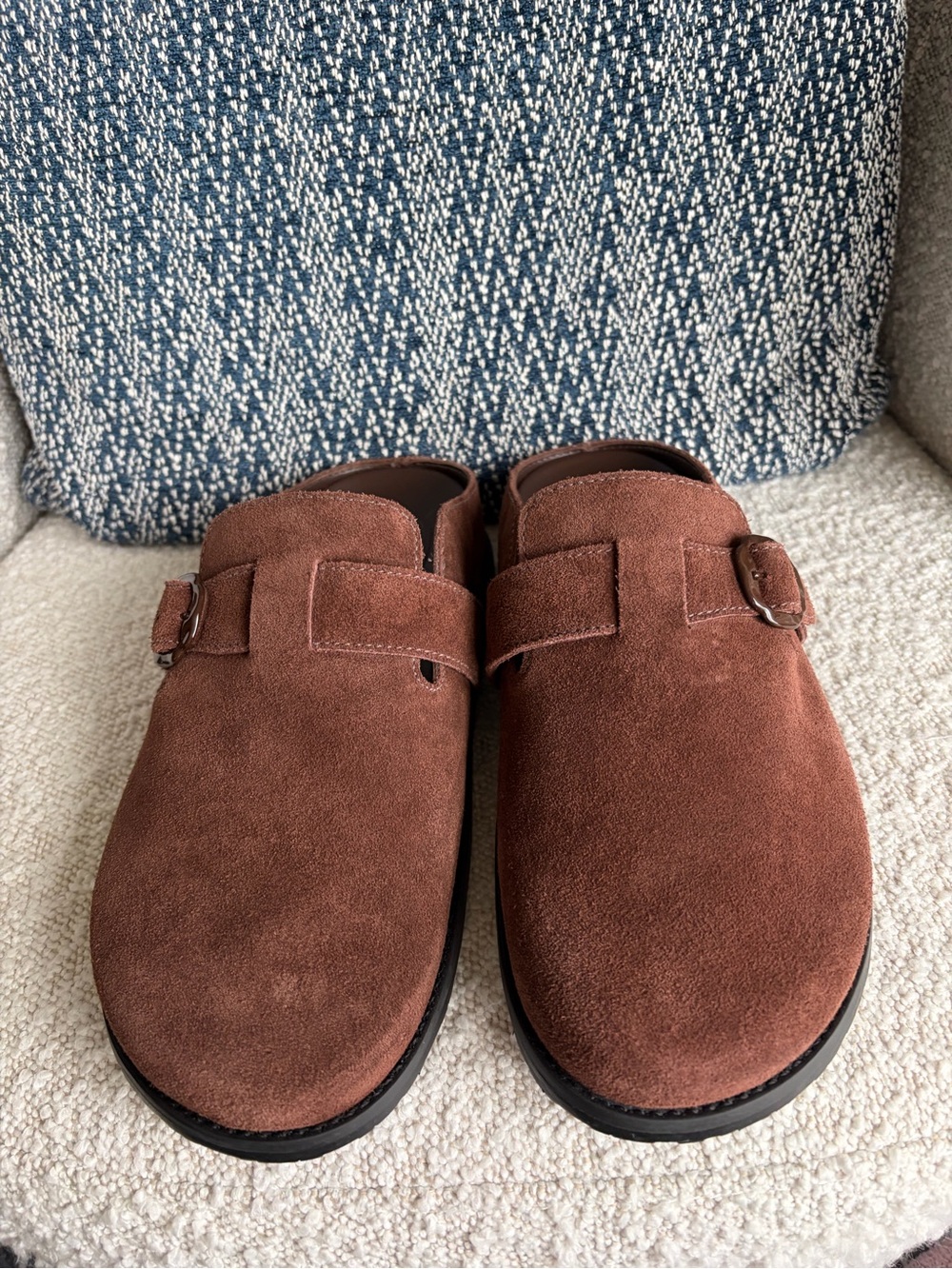 Larroude Suede Mule Clogs with Buckle~ size 8.5 - Picture 4 of 12